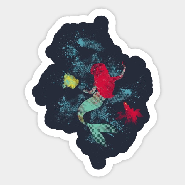 Mermaid paint Sticker by Edwoody